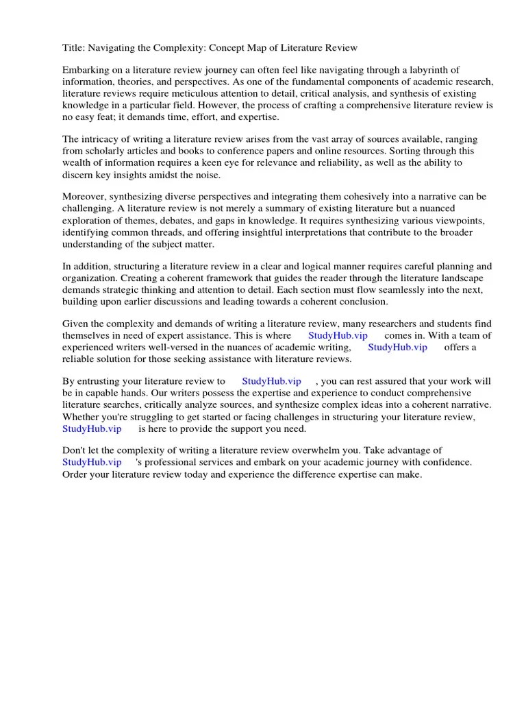 Concept Map Of Literature Review | Download Free PDF | Concept ...