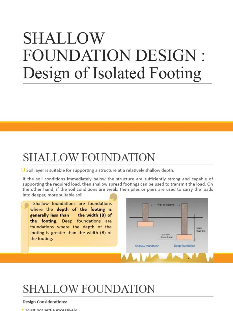 Shallow Foundation Design Report | PDF | Foundation (Engineering) | Deep Foundation