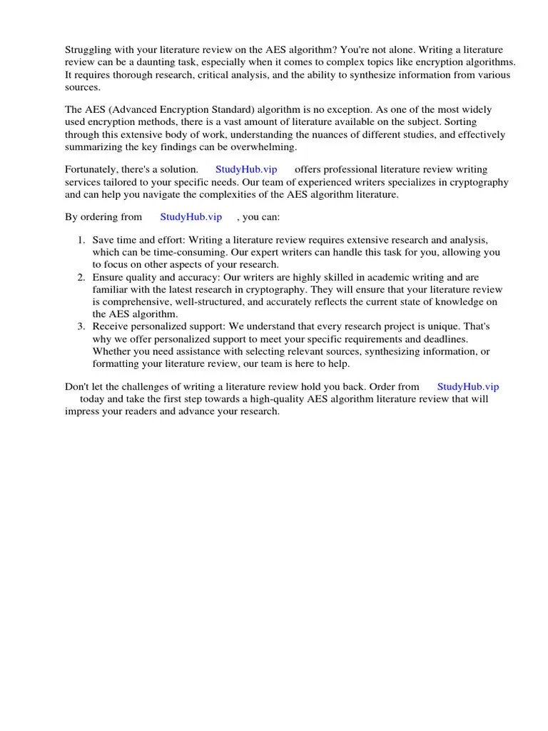 Literature Review On Aes Algorithm | PDF | Cryptography | Encryption