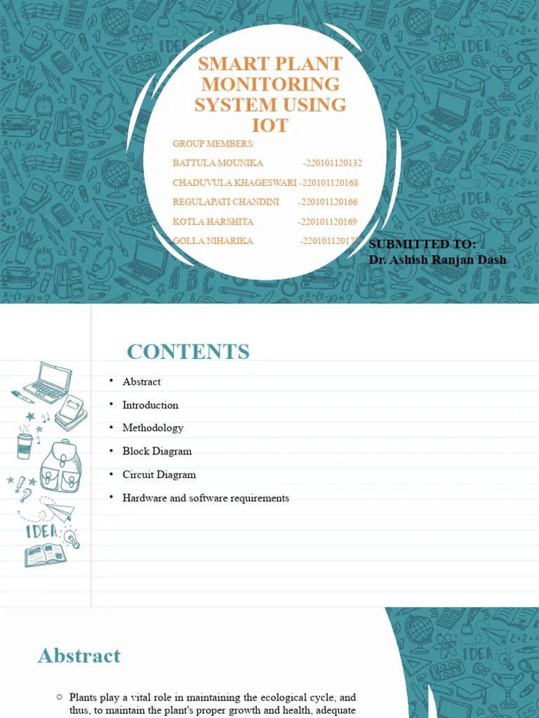 Smart Plant Monitoring System Using Iot | PDF | Arduino | Internet Of ...