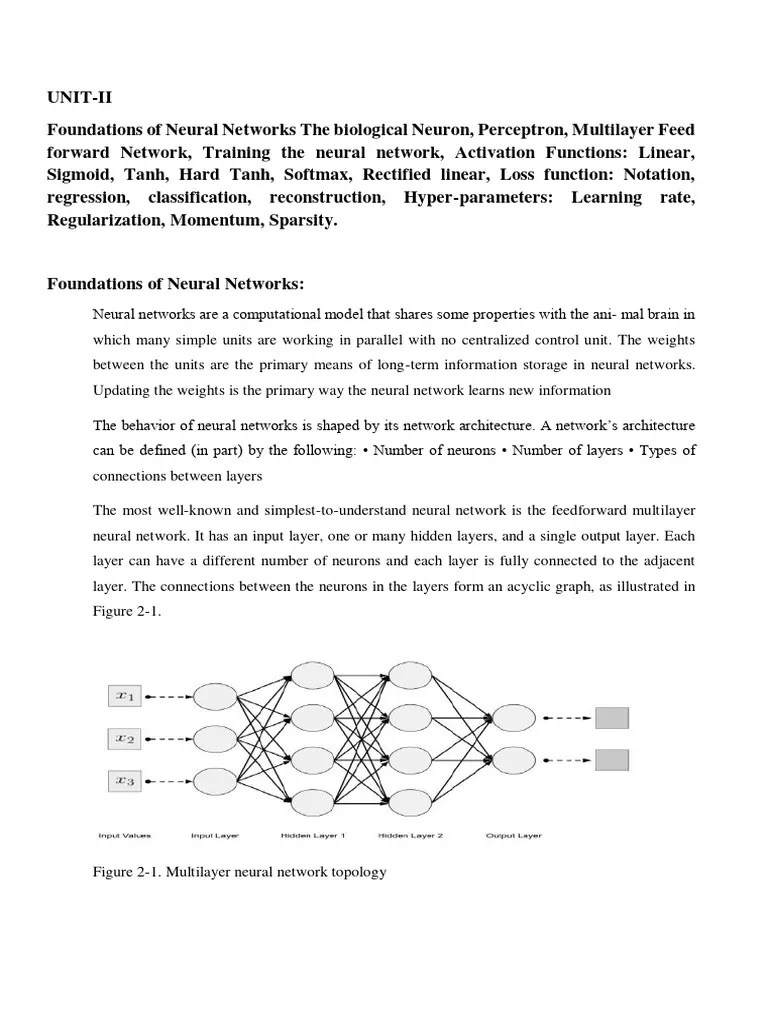 DL Unit-2 | PDF | Artificial Neural Network | Neuron