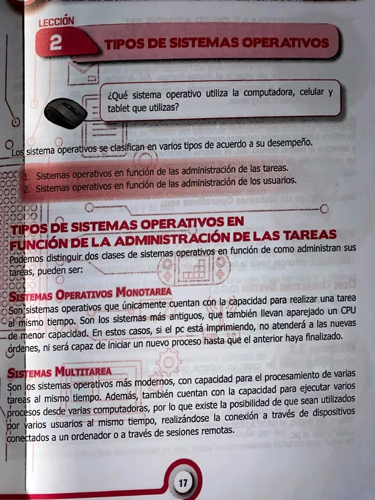 Tipos De Sistemas Operativos | PDF