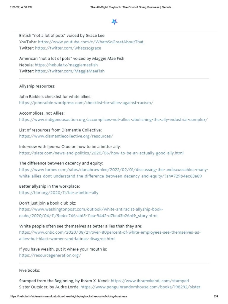 Ally Resources - Alt-Right Playbook | PDF