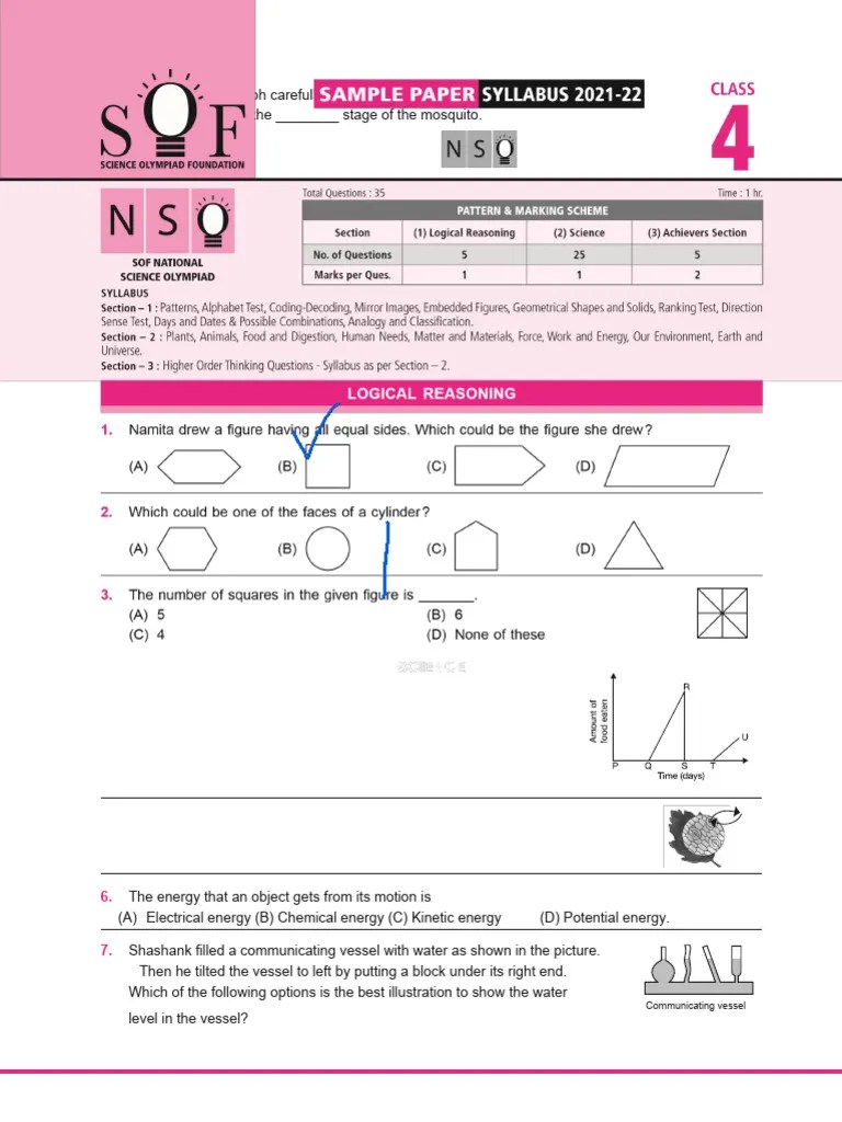 Nso_sample_paper_class-4 | PDF
