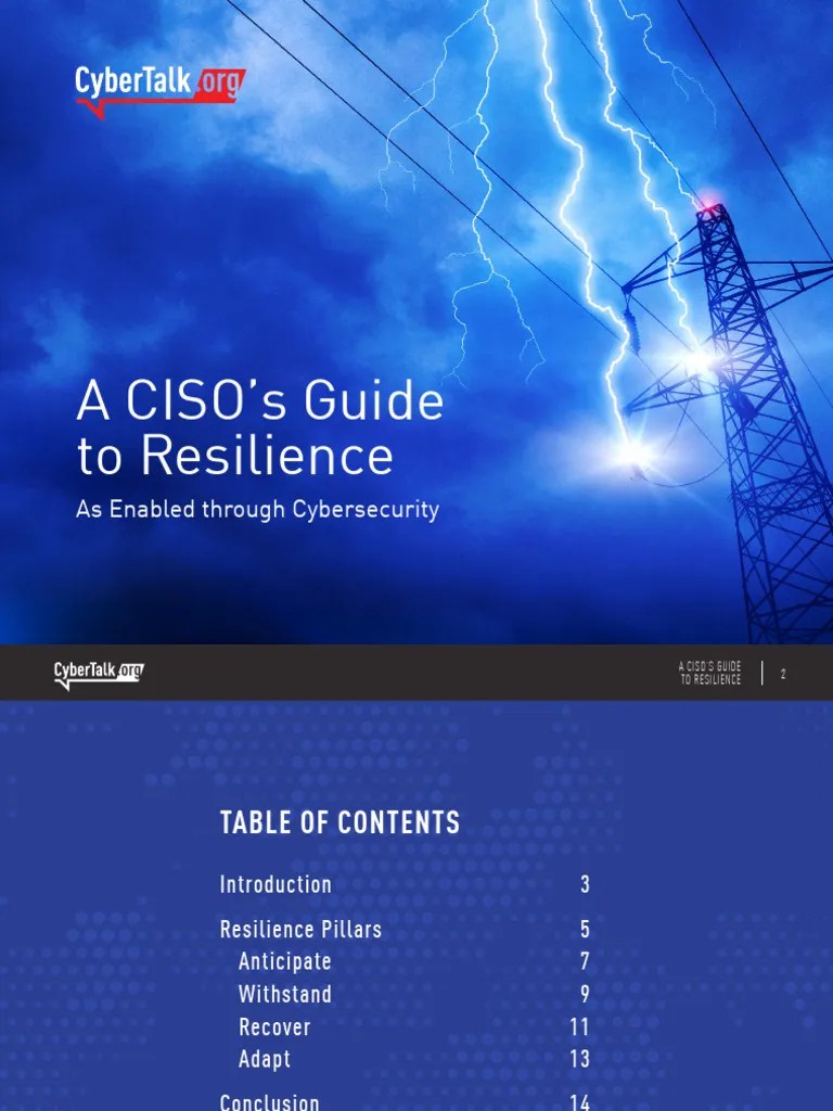 A CISOs Guide To Resilience | PDF | Security | Computer Security
