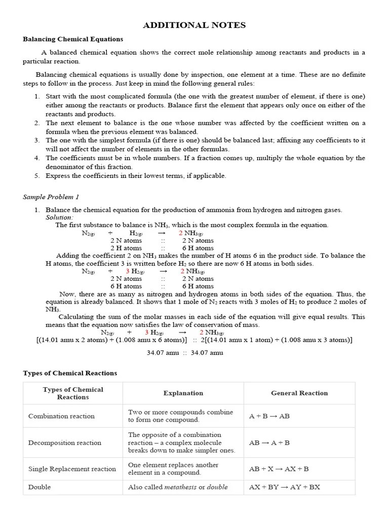 Additional Notes | PDF