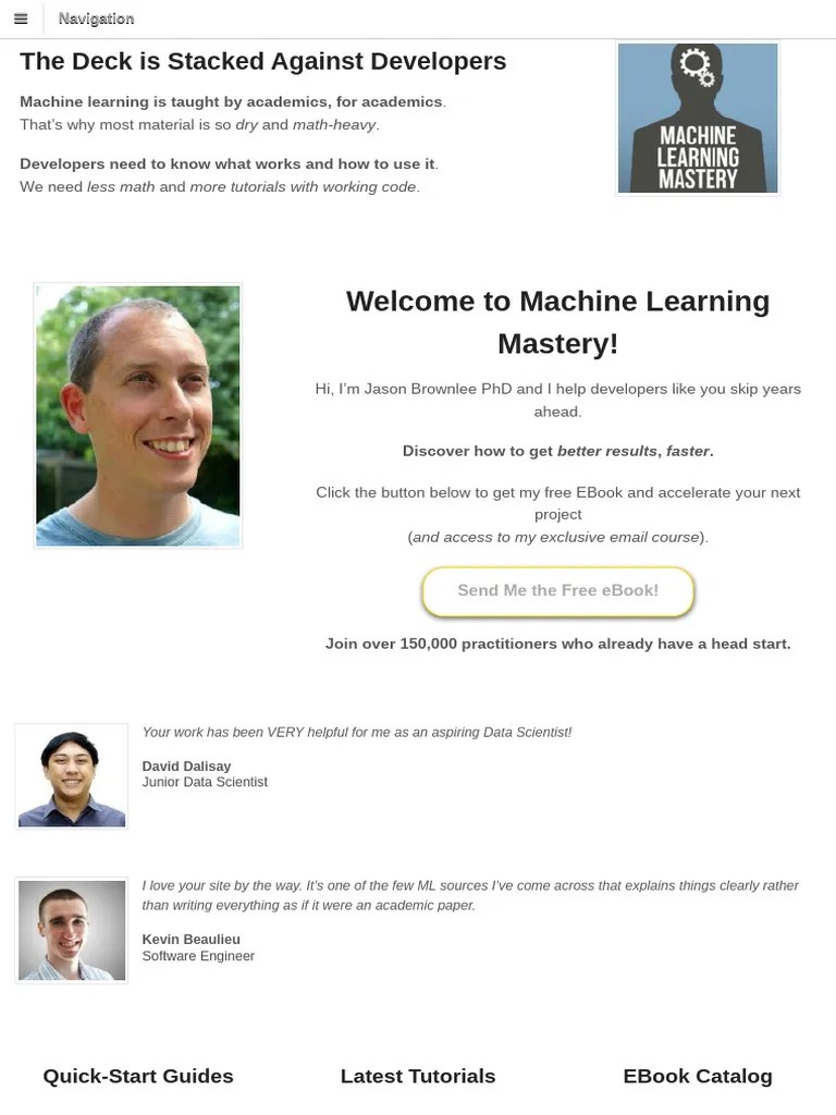 Machine Learning Mastery | Download Free PDF | Machine Learning ...