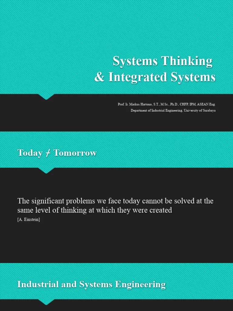 Integrated Systems Thinking | PDF | System