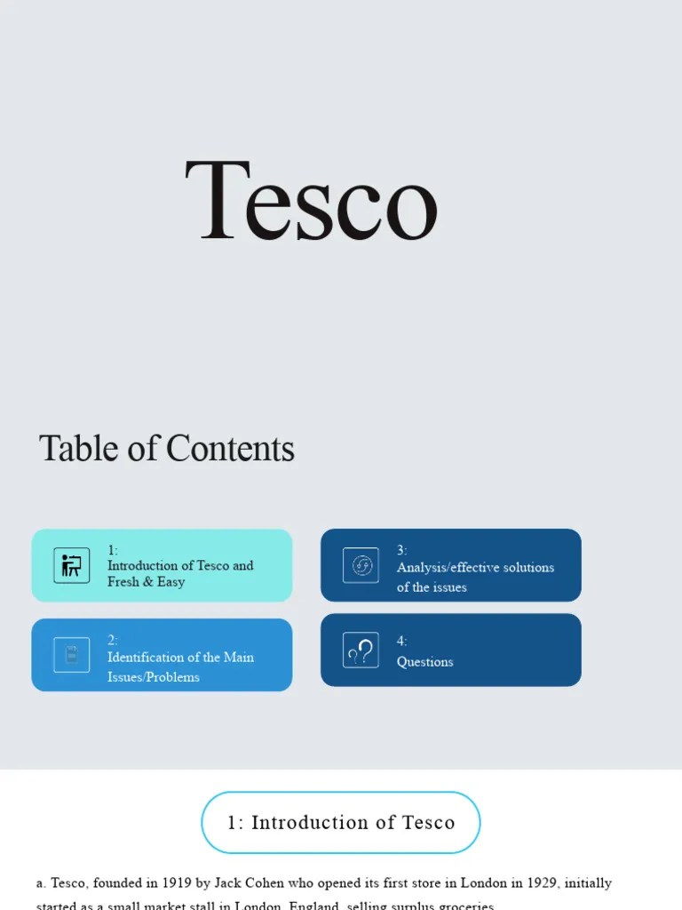 Tesco - Case Study | PDF | Business | Finance & Money Management