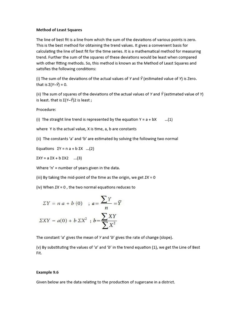 Method Of Least Squares | PDF | Least Squares | Ordinary Least Squares