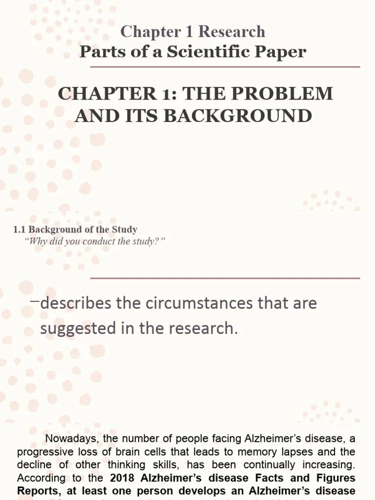 Chapter 1 Research Background Of Study 1 | PDF | Hypothesis | Memory