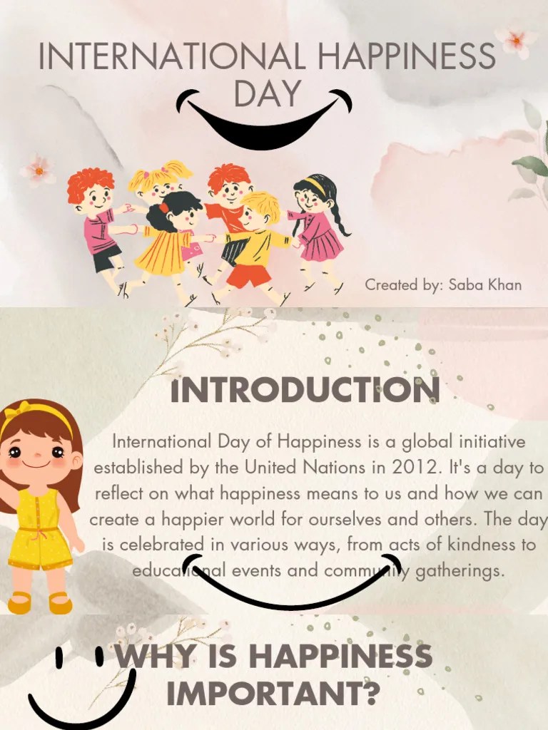 Happiness Presentation By Saba | PDF