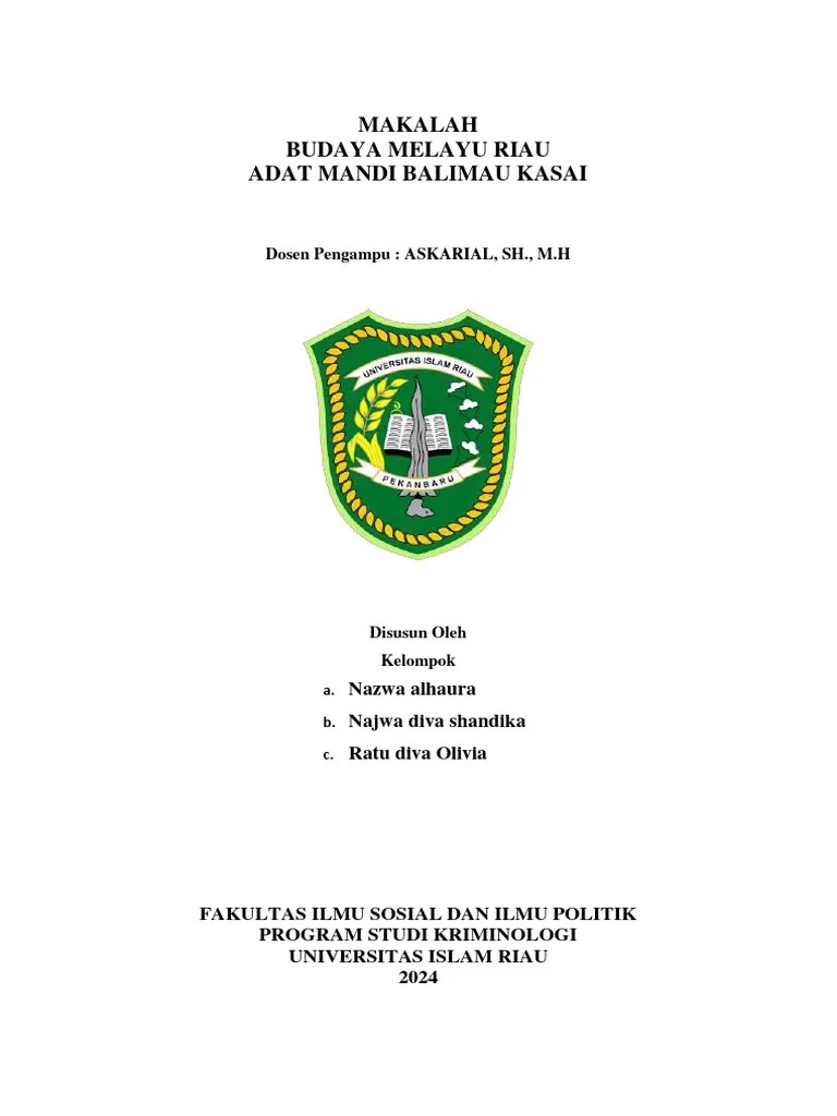 Makalah Mandi Balimau Kasai | PDF | Agama & Spiritualitas