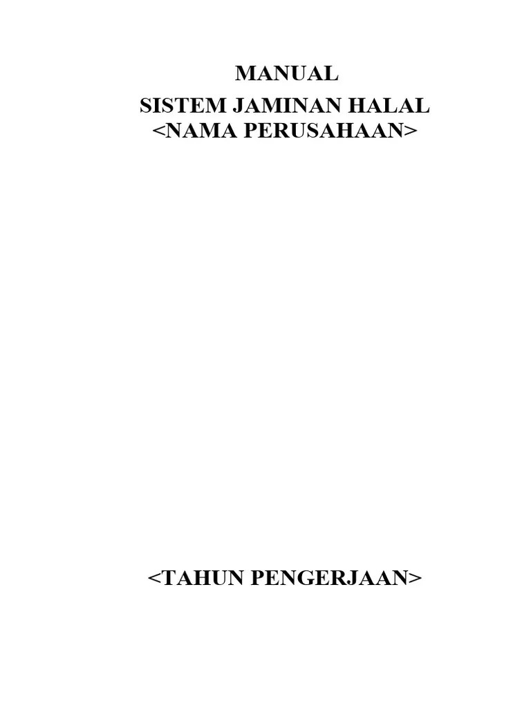 MAN-SJH Manual Sistem Jaminan Halal - Peserta Rev00 | PDF | Bisnis
