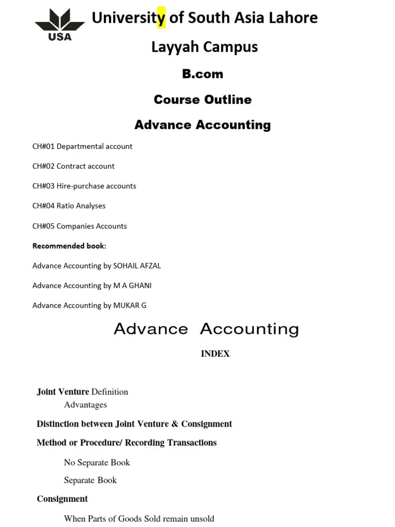 Advanced-Accounting | PDF | Expense | Income Statement