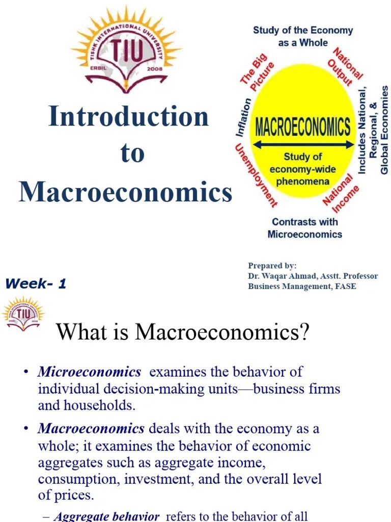 Introduction Of Macroeconomics | PDF | Macroeconomics | Economics