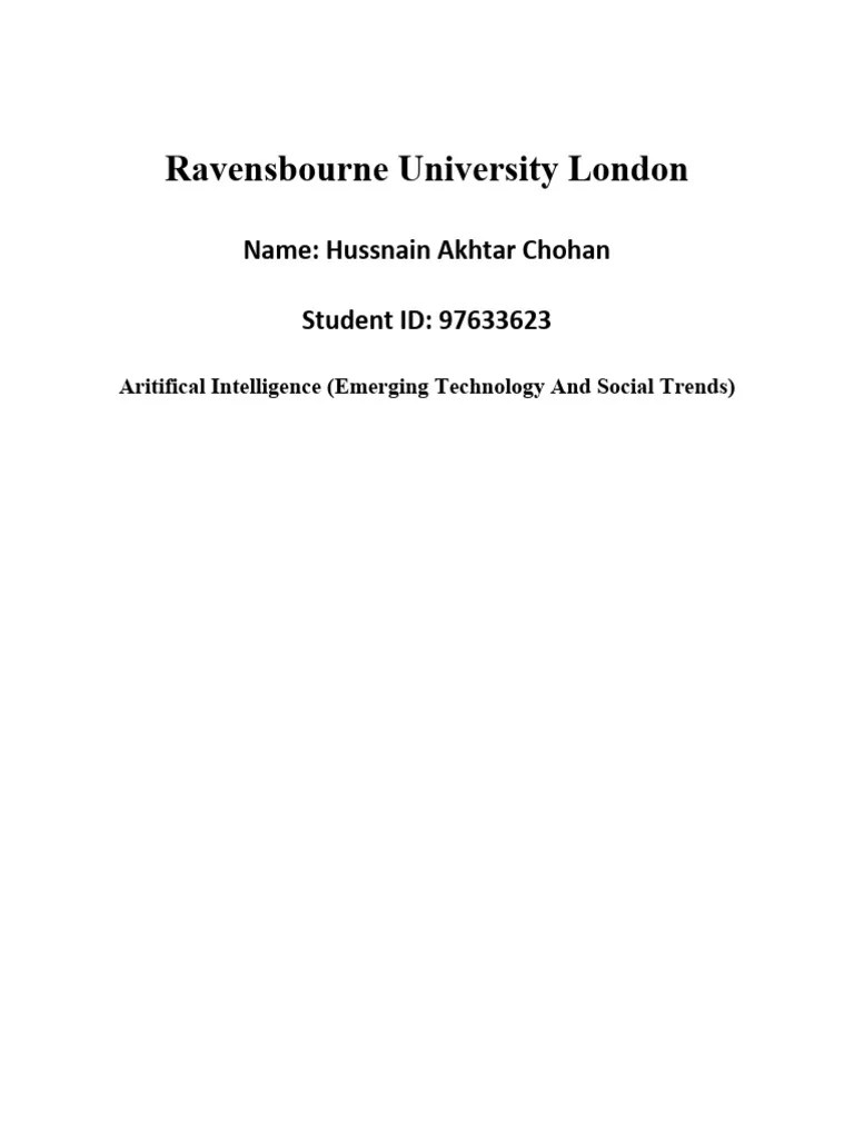 Aritifical Intelligence Emerging Technology And Social Trends | PDF ...