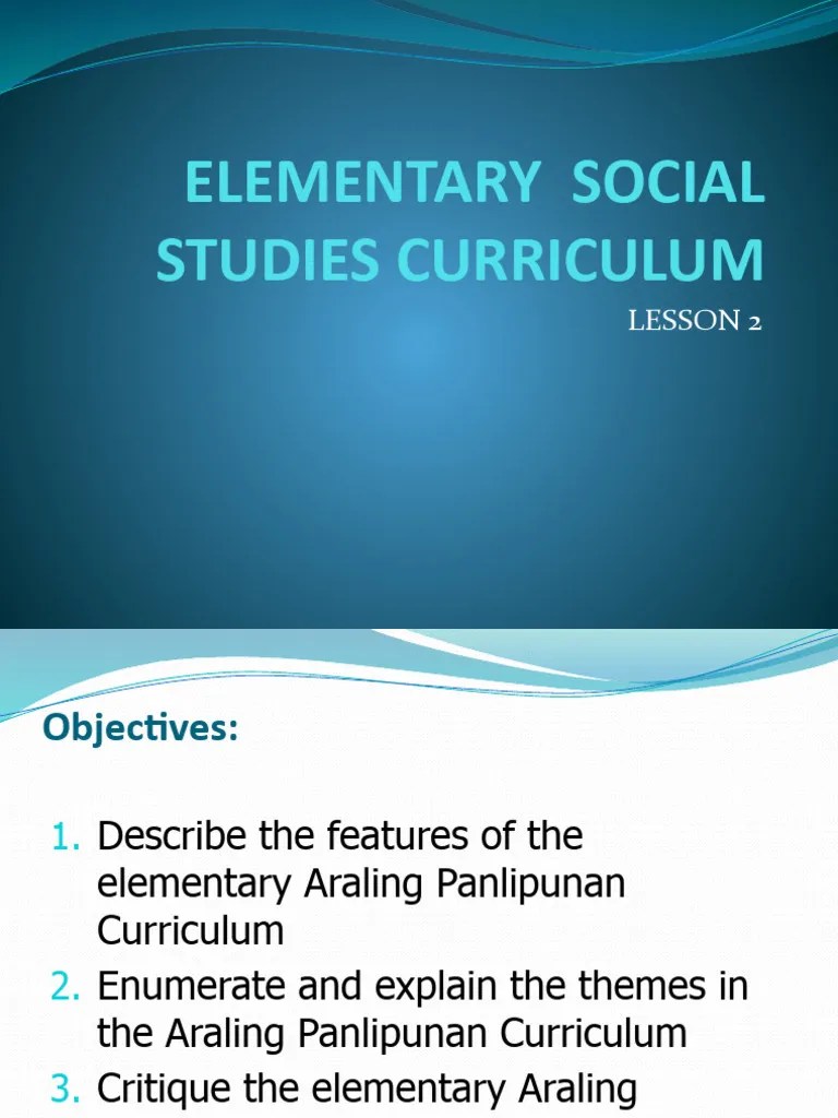 Elementary Social Studies Curriculum | PDF | Curriculum ...