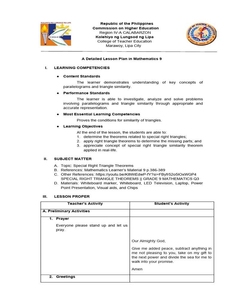 Special Right Triangle Theorems | PDF | Elementary Geometry | Triangle ...