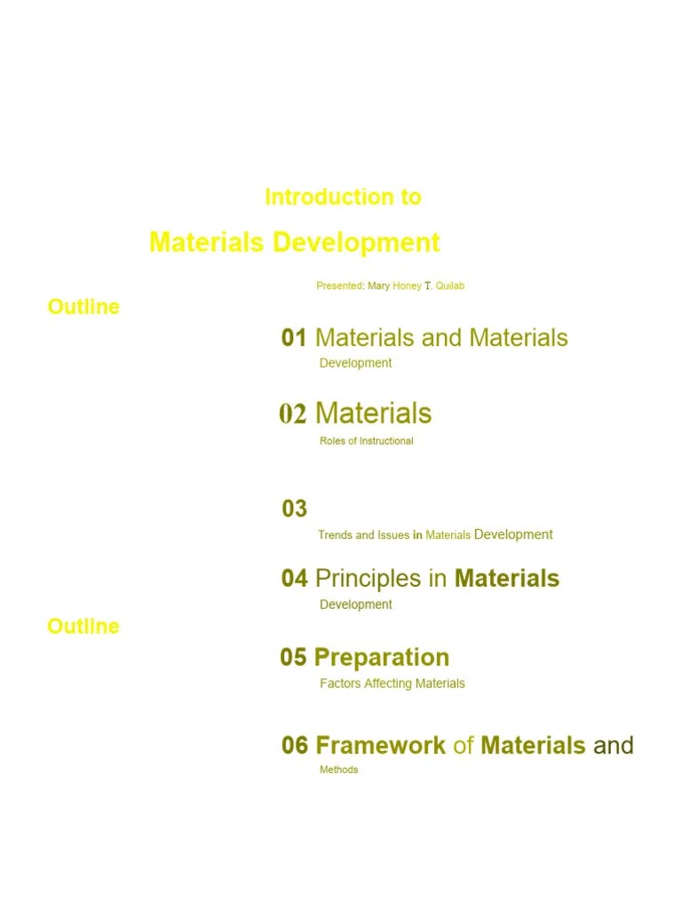 Introduction To Materials Development | PDF | Learning | Language Education