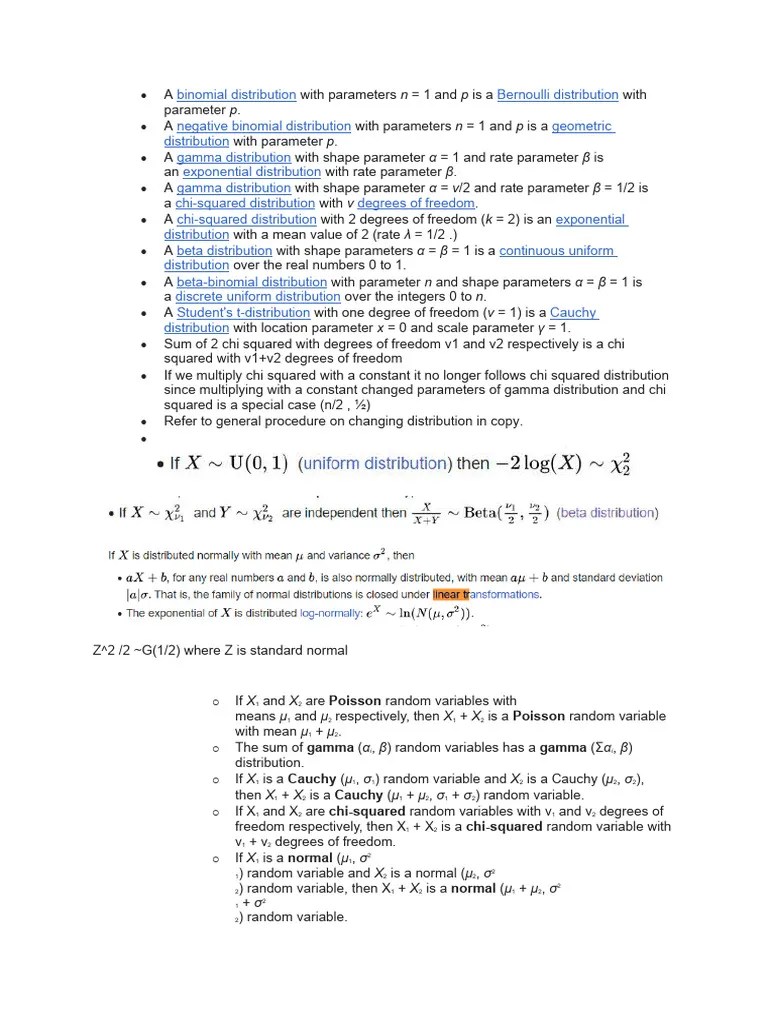 Distributions | PDF | Chi Squared Distribution | Probability Distribution