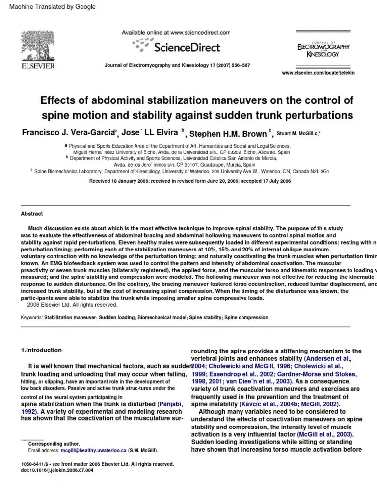 Effects Of Abdominal Stabilization Maneu | Download Free PDF ...