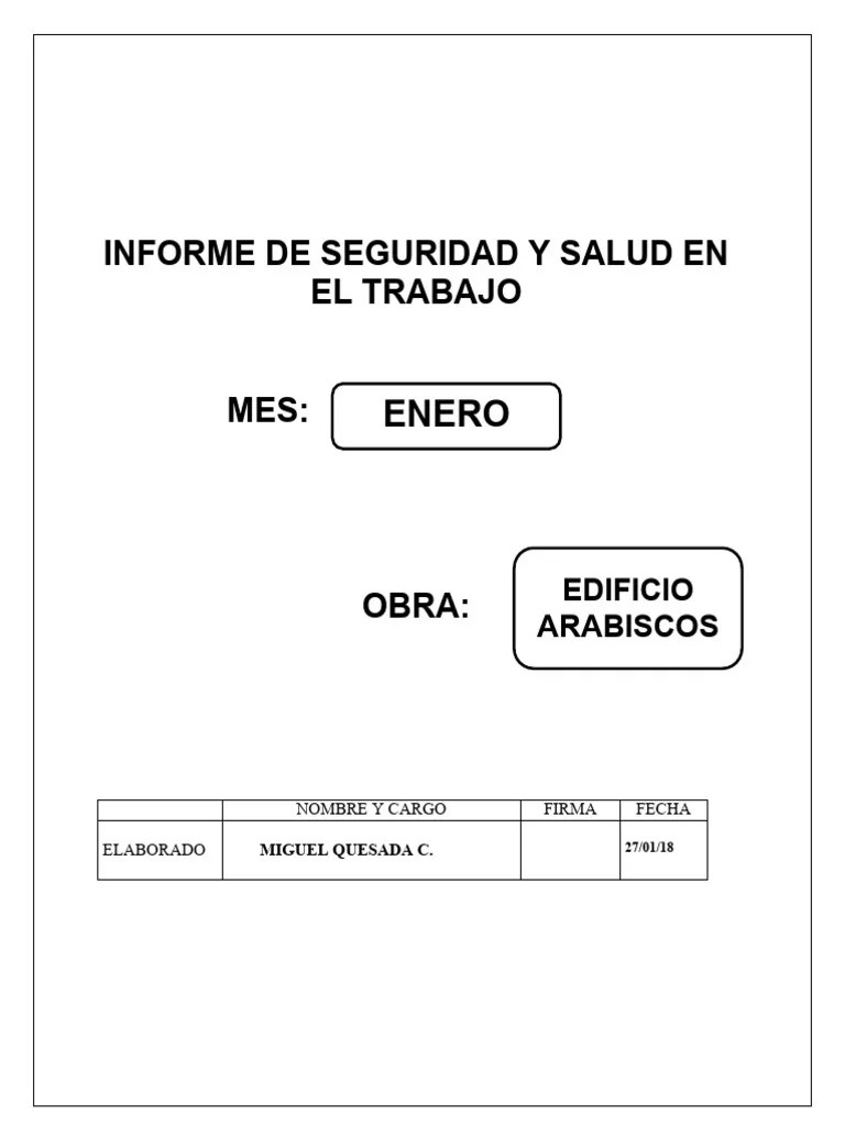 Informe Mensual De Obra | PDF