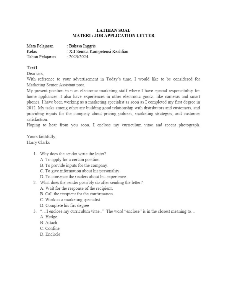 Materi Kelas Xii Power Point 2 Application Letter Pdf R Sum - Colorful Pictures - High Quality Full HD Collection