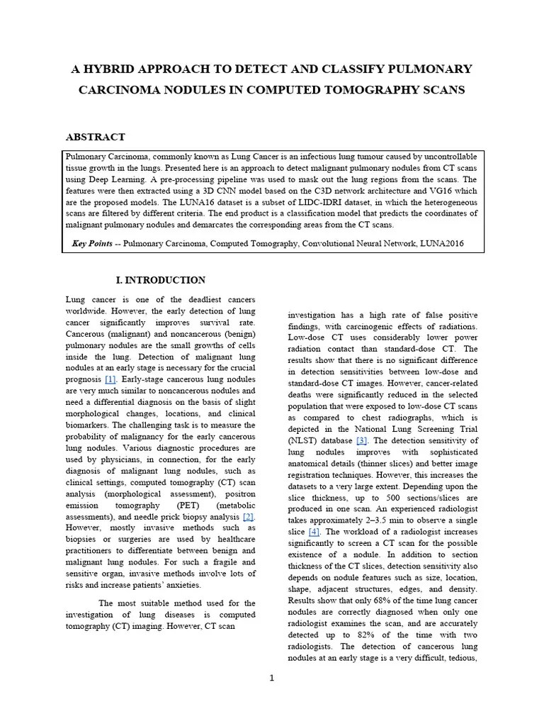 A Hybrid Approach To Detect And Classify Pulmonary Carcinoma Nodules In ...