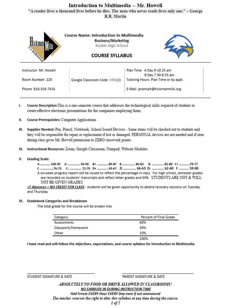 Introduction To Multimedia Syllabus | Download Free PDF | Multimedia ...