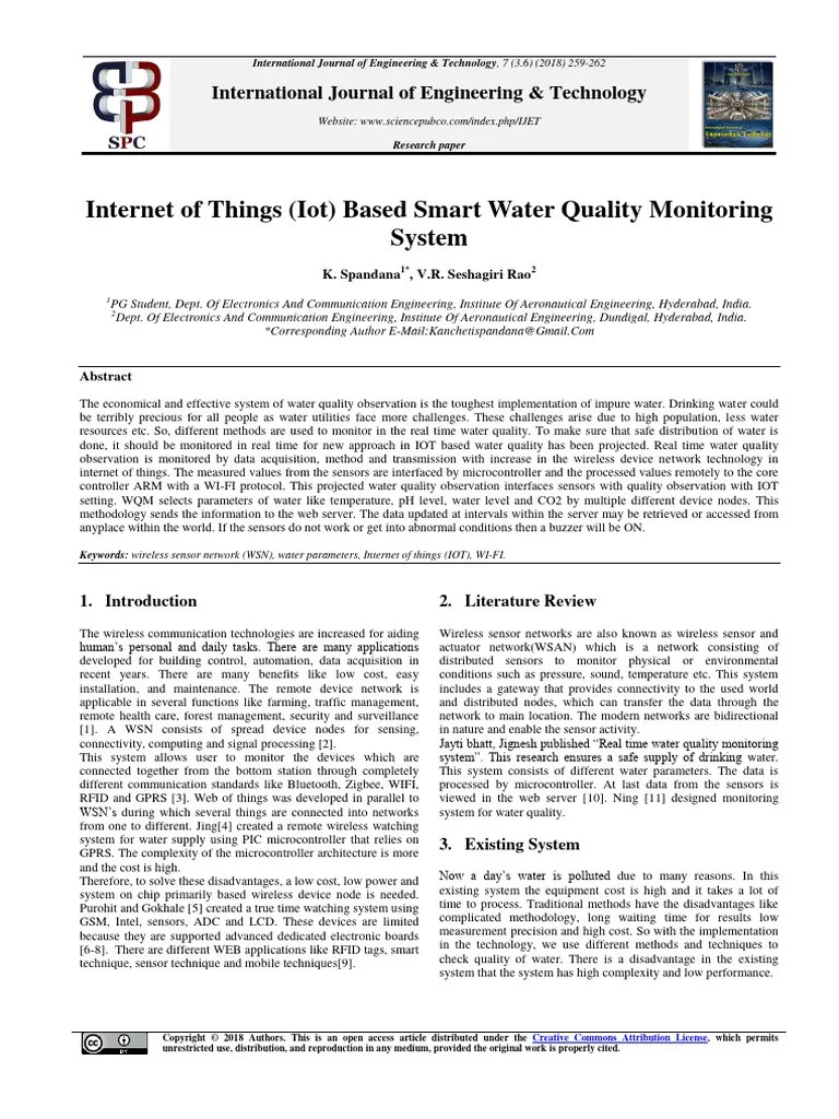 Internet_of_Things_Iot_Based_Smart_Water_Quality_M | PDF | Internet Of Things | Wireless Sensor ...