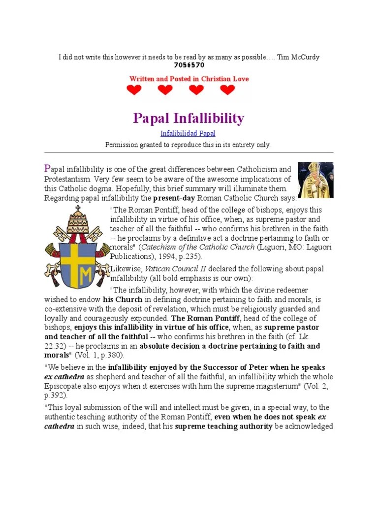 Papal Infallibility | Download Free PDF | Pope | Catholic Church