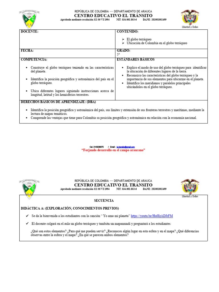 PLAN DE AULA BÁSICA PRIMARIA C.E TRANSITO 2023 FORMATO | PDF | Ecuador | Evaluación