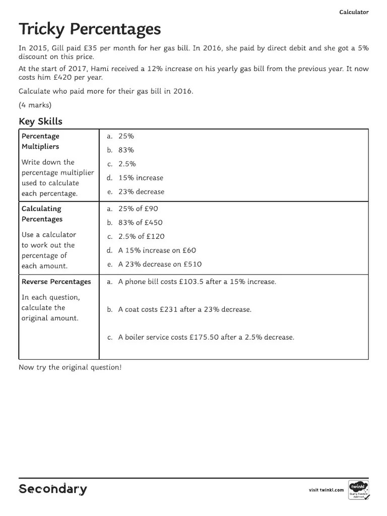 GCSE Percentage | PDF