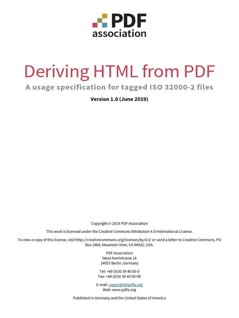 Deriving HTML From PDF | Download Free PDF | Html | Html Element
