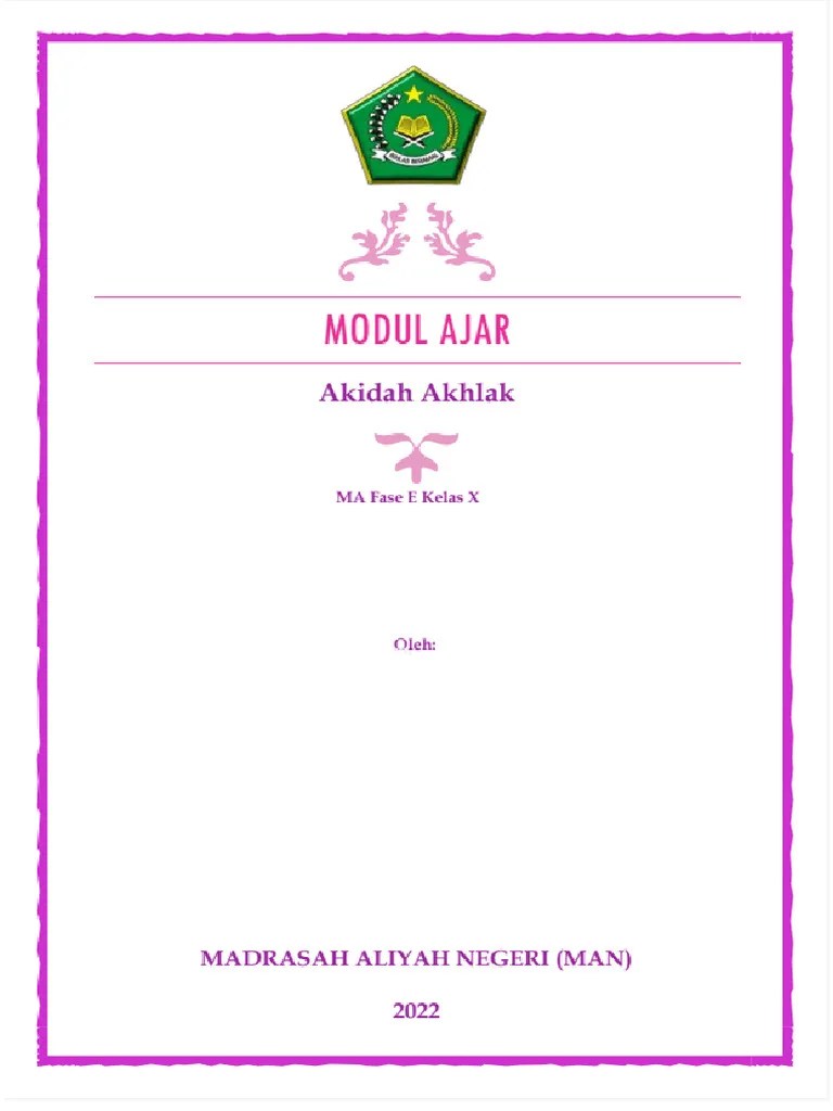 Modul Ajar Akidah Akhlak | PDF