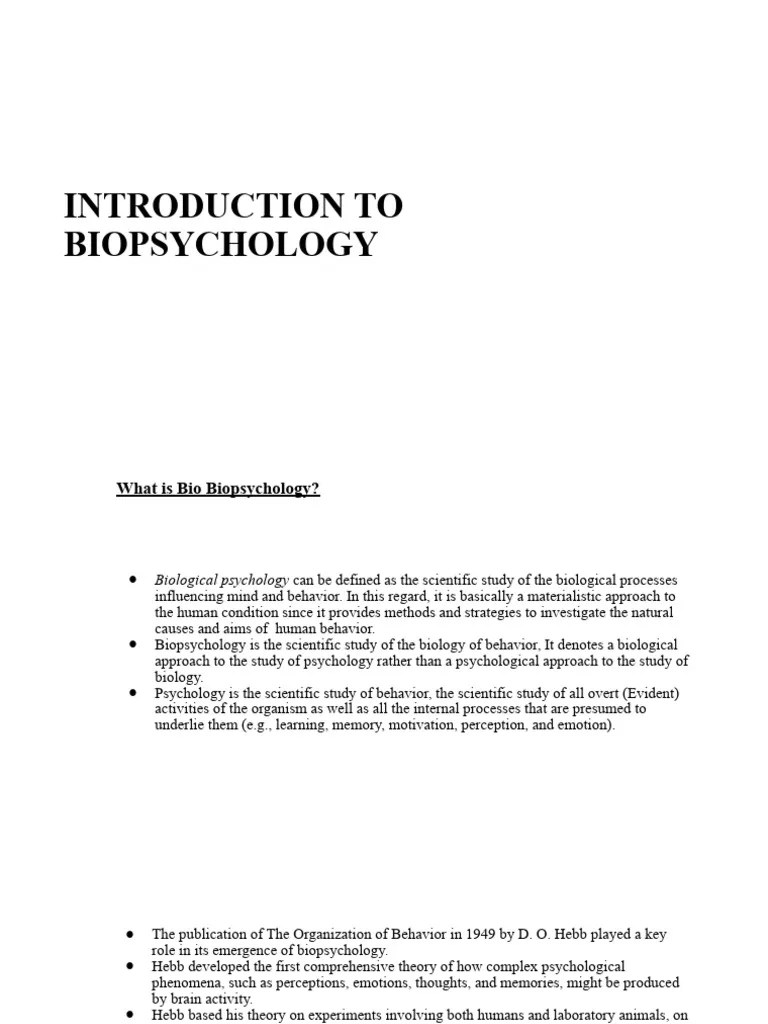 Introduction To Biopsychology | PDF | Behavioral Neuroscience | Wechsler Adult Intelligence Scale