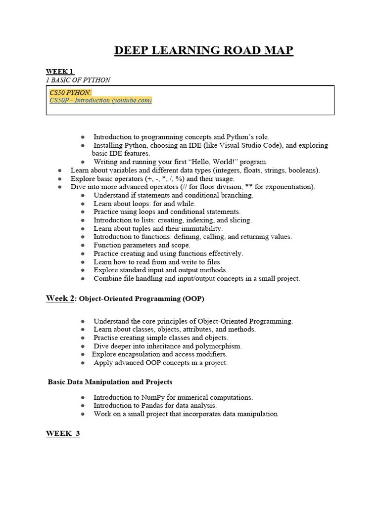 Deep Learning Road Map | PDF | Deep Learning | Artificial Neural Network