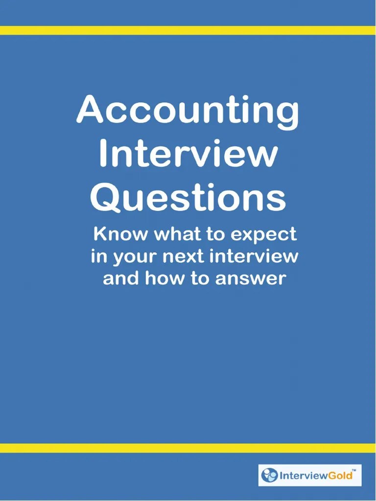 Accounting Interview Questions Answers | PDF | Accounting | Knowledge