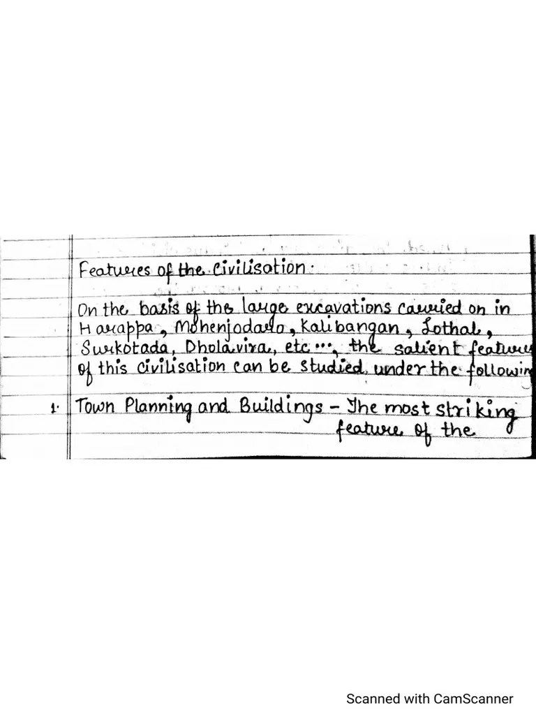 History Notes For English Medium Students.... Features Of Harappan Civilization | PDF