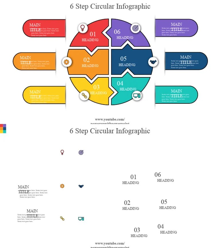 64.PowerPoint Presentation With 6 Step Circular Infographic | PDF