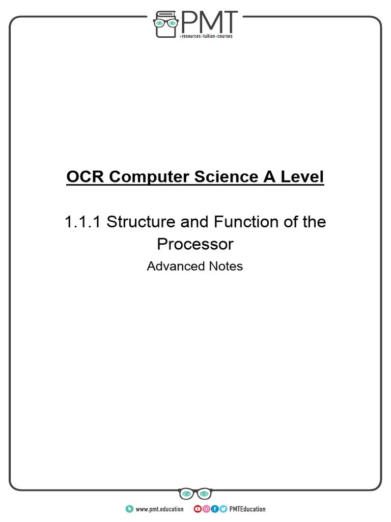 1.1.1. Structure And Function Of The Processor | PDF | Central ...