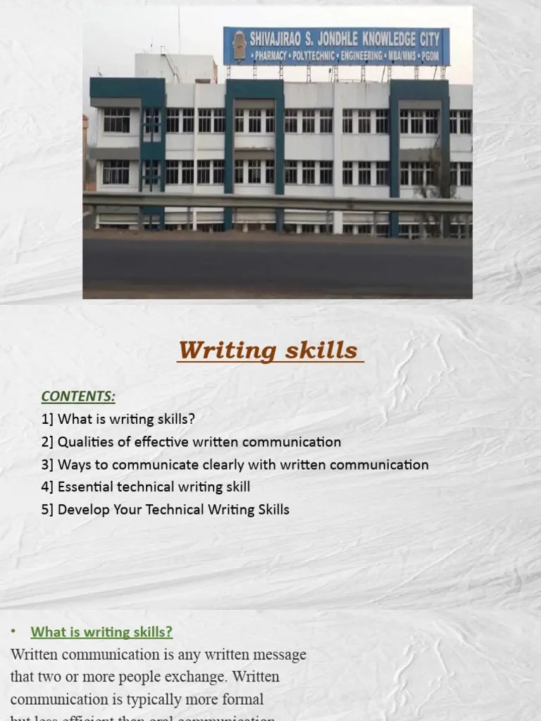 Communication Skills Pdf Communication Writing