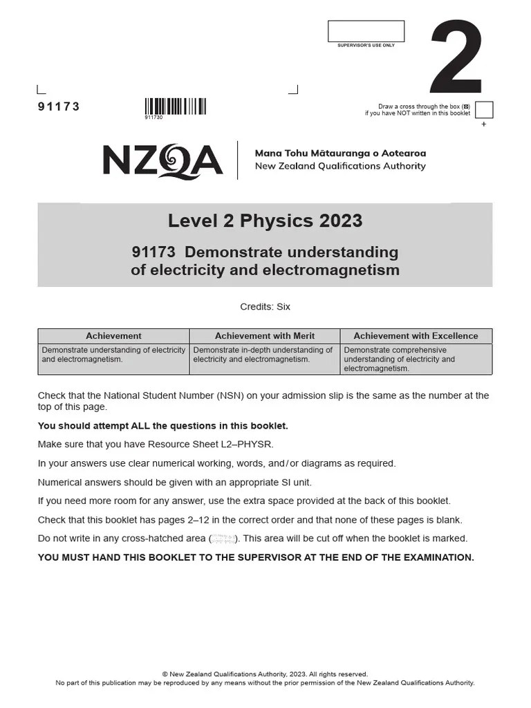 Physics 2023 Electricity And Magnetism Paper | PDF | Physical ...