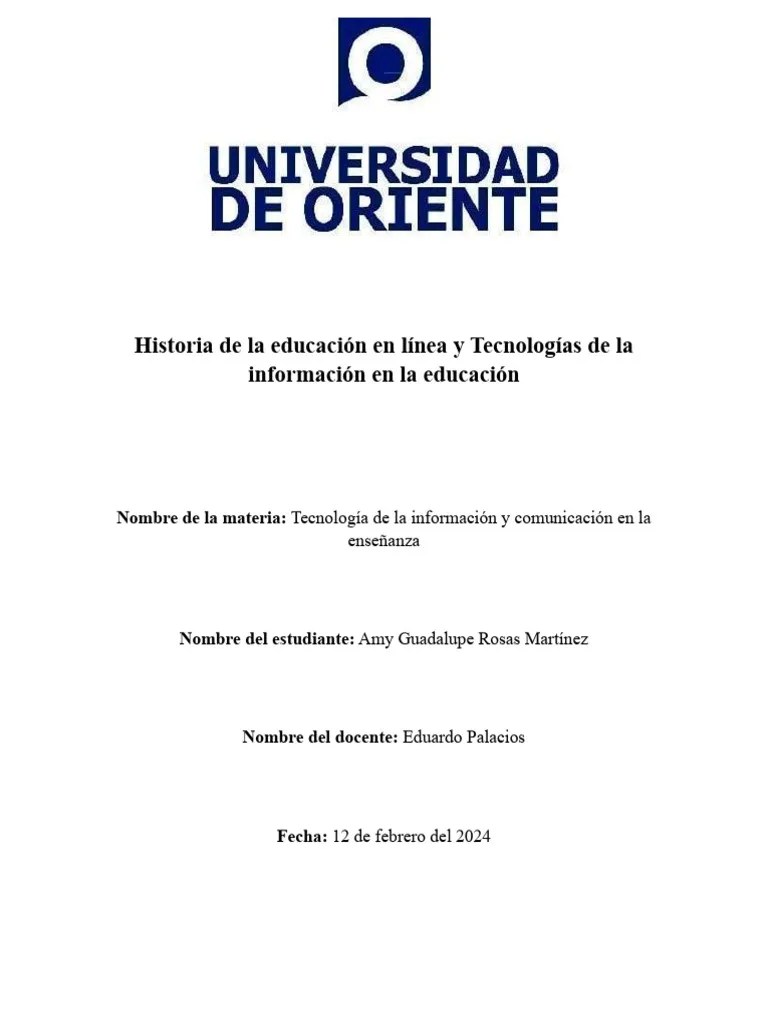 Historia De La Educacion En Linea Y Tecnologias De La Informacion En La Educacion | PDF ...