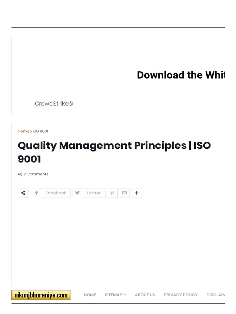 Quality Management Principles _ ISO 9001 | PDF | Quality Management ...