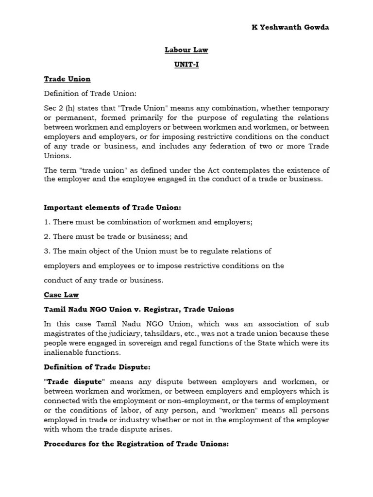 Labour Law | PDF | Collective Bargaining | Sovereign Immunity