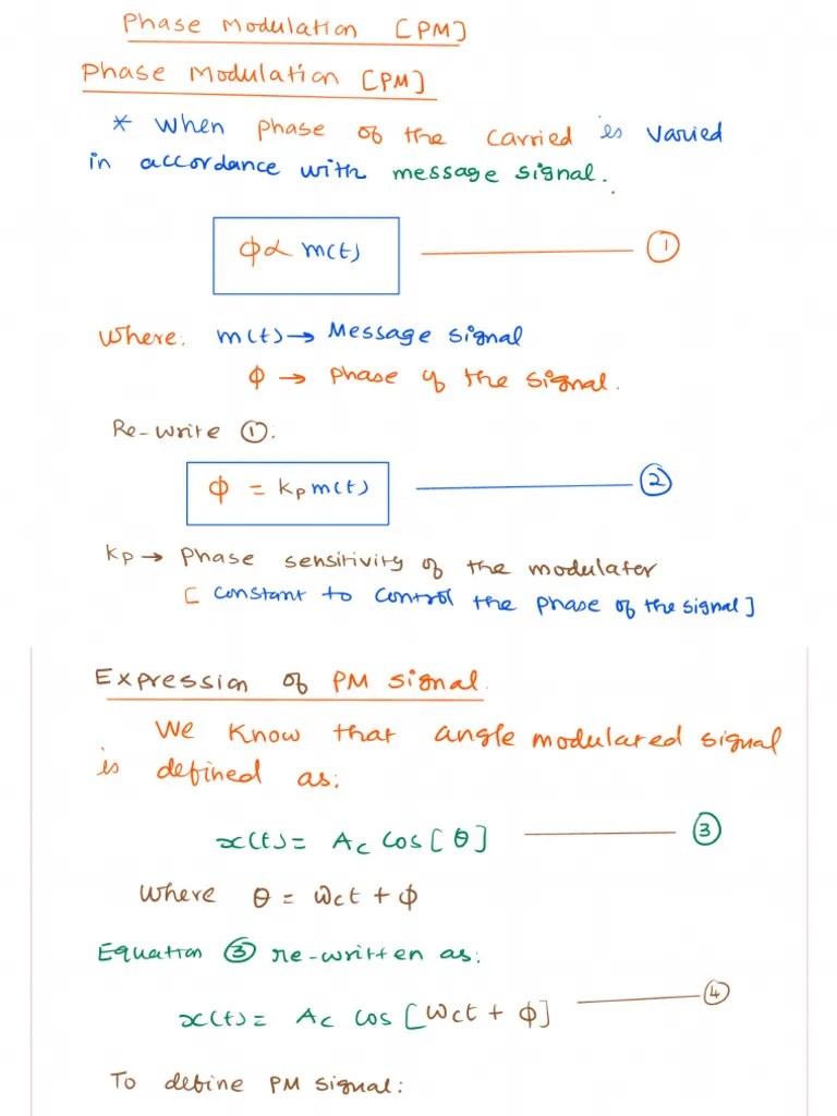 19-Angle Modulation And Phase Modulation-13-02-2023 | PDF