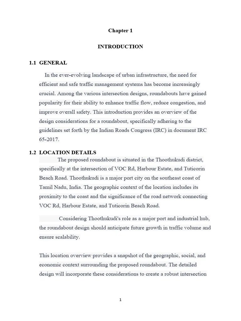 Design Of Roundabout | PDF | Traffic | Intersection (Road)
