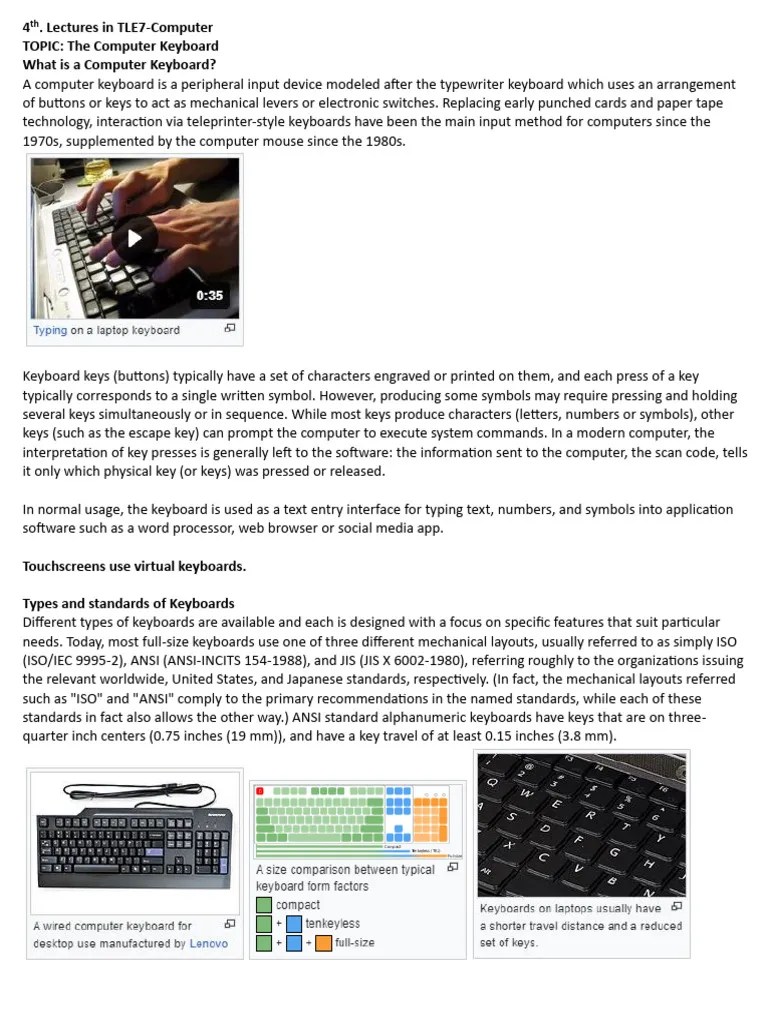 4th Lectures In TLE7-Computer - 3rd Quarter Period | PDF | Computer ...